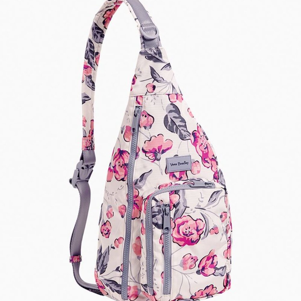 Vera Bradley ReActive Sling Backpack in Hummingbird Blooms